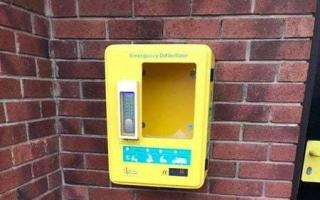 The defibrillator outside the Port Seton Centre was broken into on Saturday evening. Image: Cockenzie and Port Seton Community Council