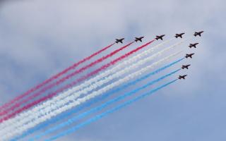 Where and when you can see the Red Arrows fly over Edinburgh this weekend (PA)
