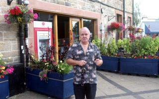 George Thomson outside Thomson's of Tranent
