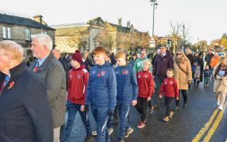Organisations made their way from Haddington town centre to the town's St Mary's Parish Church. Image: Gordon Bell