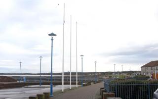 port seton promenade flag poles 18/11/23