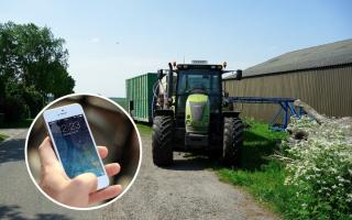 Tractor drivers have been warned about driving and using their mobile phones