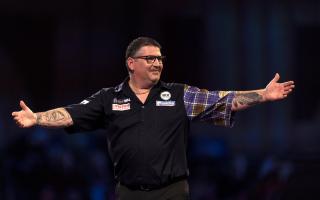 Gary Anderson, pictured previously, was in action this evening