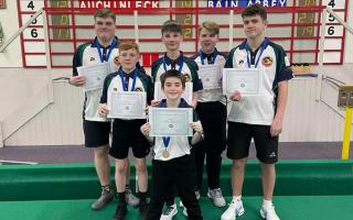 The East Lothian team of Logan Kennedy, Harry Marr, Ryan Harris, Jack Oliver, Keir Robertson and Jack Marr returned from Stirling with bronze
