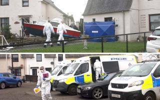 Police and forensic experts have been outside a property in Tranent on Friday