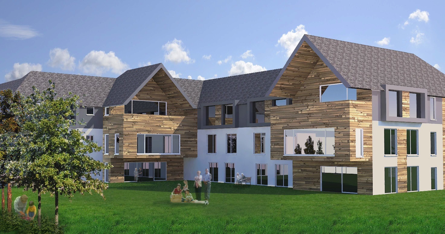 A first view of how the care home could look. All images courtesy Yeoman Mcallister Architects